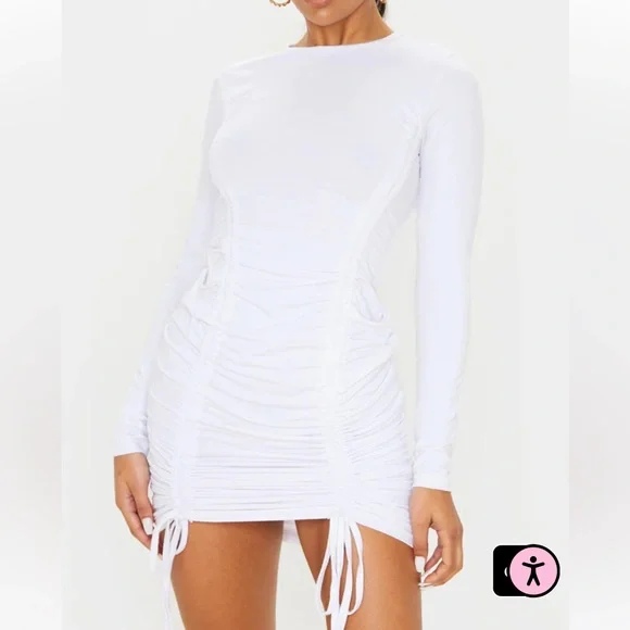 ivory mini dress bridal Ivory Lace Mini Wedding Dress with Satin Ribbon Corset – Wedding Reception Mini Dress with Convertible Lace Sleeves Plus Size